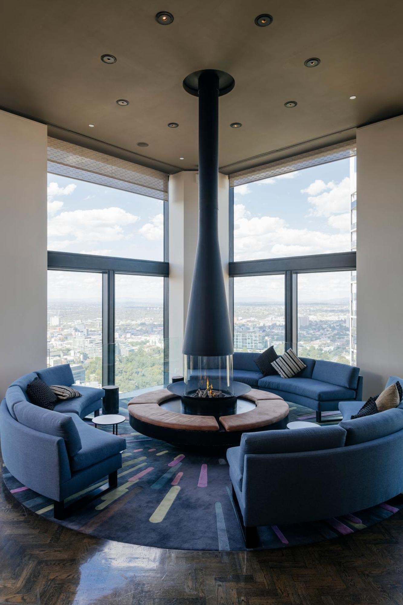 Sofitel Melbourne On Collins Hotel Екстериор снимка The fireplace at the 360° Lounge